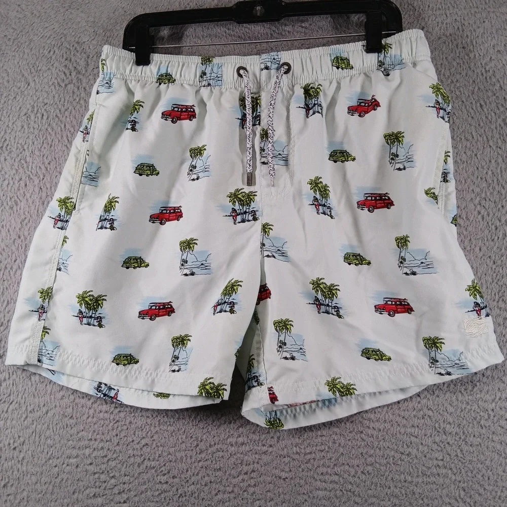 Island‎ Haze Mens Surf Wagon Palm Tree Swim Trunks XL EUC